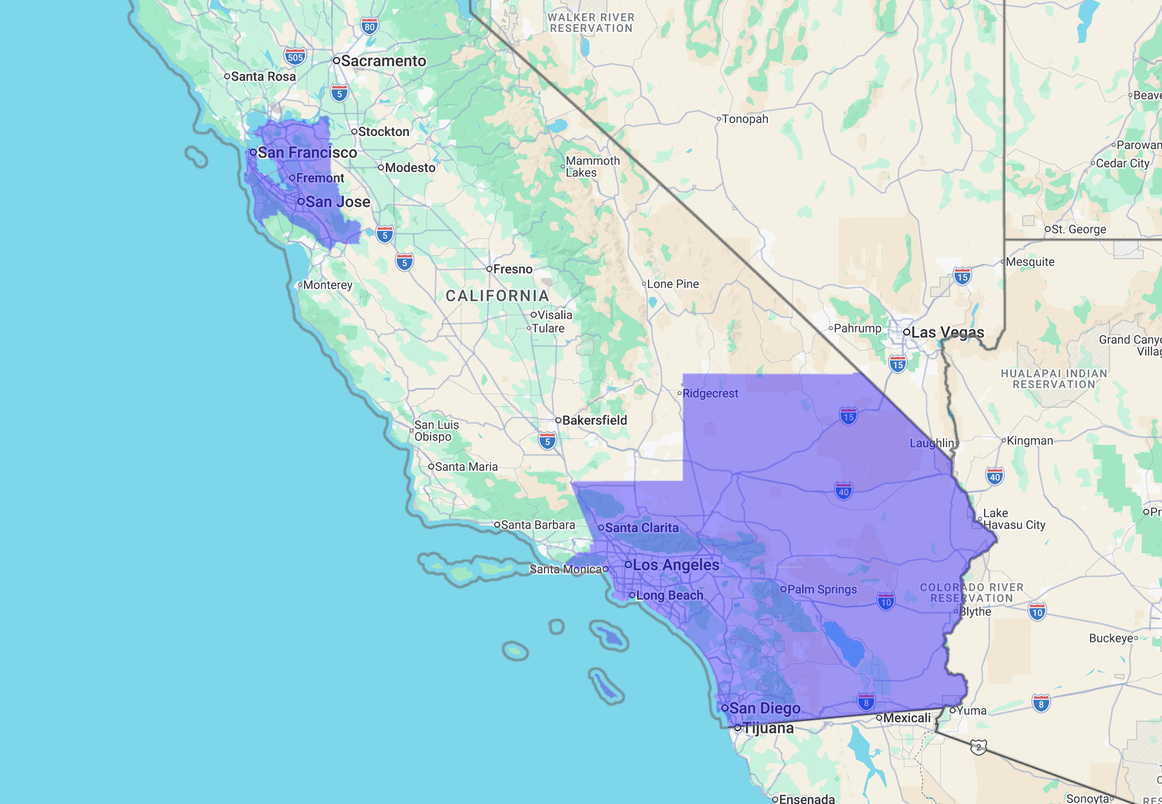 Service Area Map