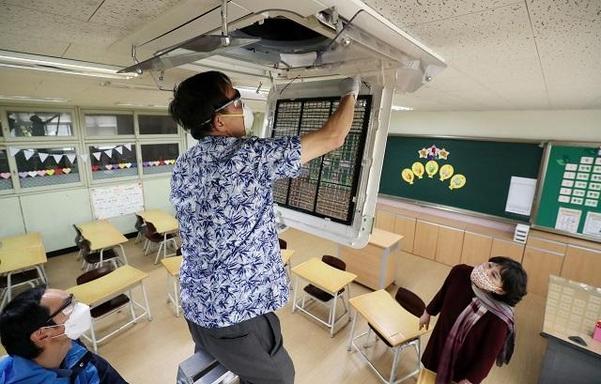 School indoor air quality testing in California HVAC inspection