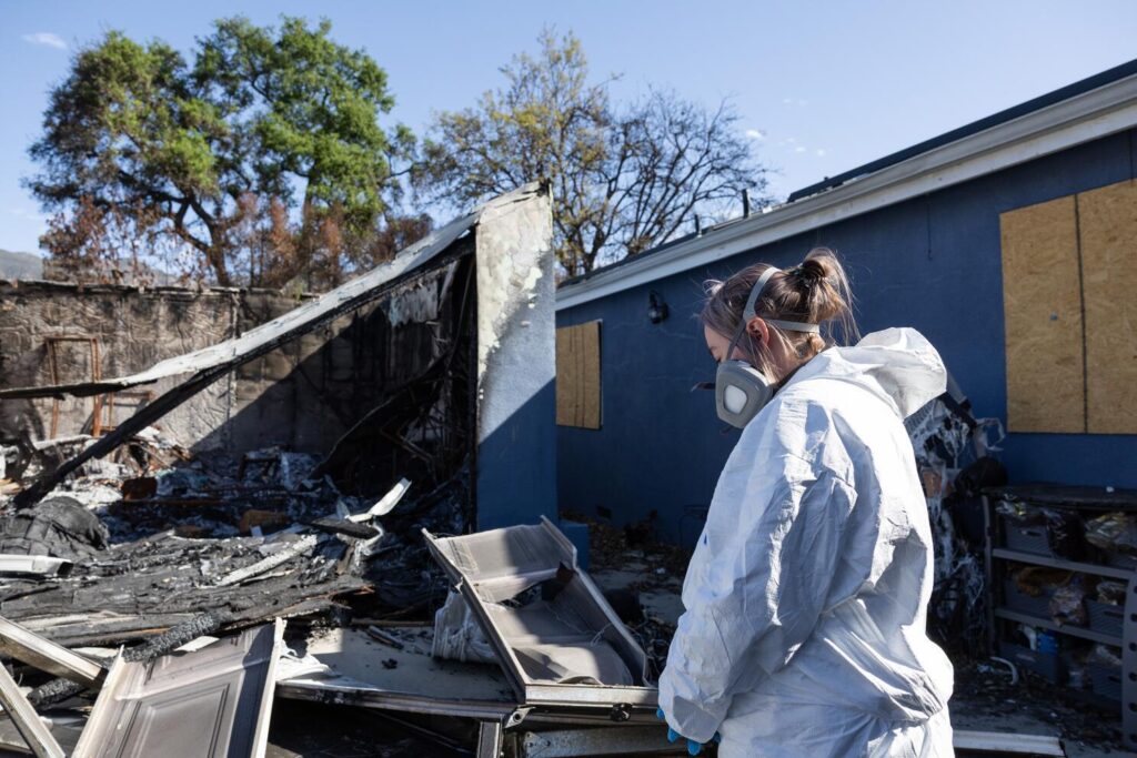 Wildfire smoke damage testing California for a home affected by smoke, soot, and ash.