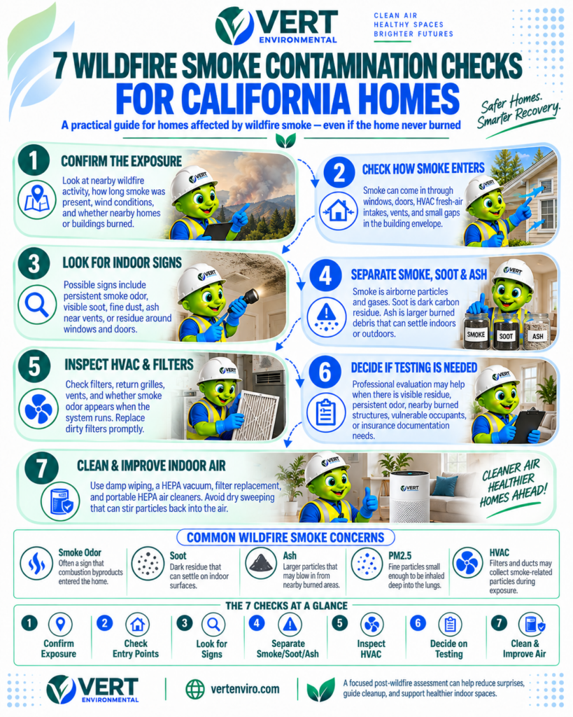 Wildfire smoke contamination in California homes